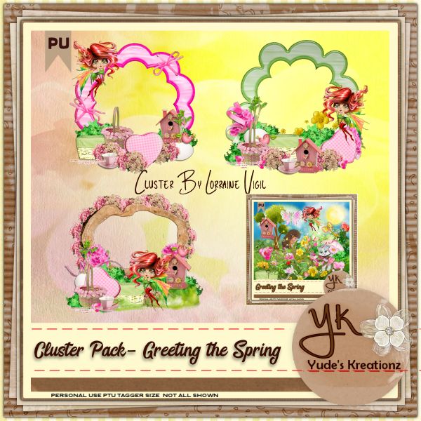 Cluster Pack Greeting the Spring - Click Image to Close